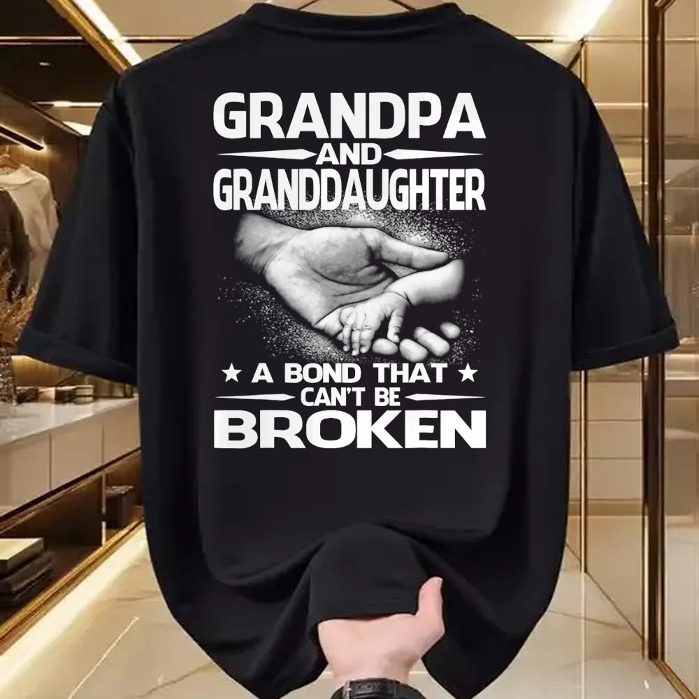 Best Grandpa Shirt, Proud Grandpa Unisex T-Shirt/Hoodie/Sweatshirt HLT00 - Grandpa And Granddaughter A Bond That Can't Be Broken T-Shirt (1)
