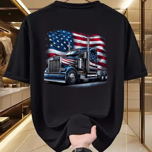 Best Truck Driver Life Shirt, Funny Trucker UnisexT-Shirt/Hoodie/Sweatshirt HLT00 - Semi Truck Driver US Trucker USA Flag Patriotic 4th of July T-Shirt