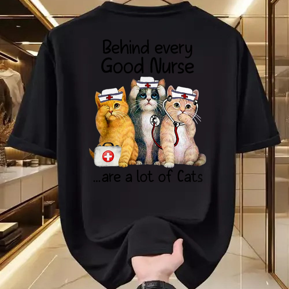 Cat Love Shirt, Funny Cat Lover Gift UnisexT-Shirt/Hoodie/Sweatshirt HLT00 - Gift For Nurses Nursing Who Love Cats Apparel T-Shirt