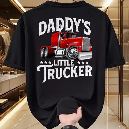 Best Truck Driver Life Shirt, Funny Trucker UnisexT-Shirt/Hoodie/Sweatshirt HLT00 - Daddy's Little Trucker - Semi Truck Driver Trucking T-Shirt