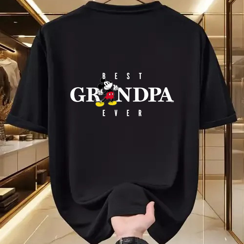 Best Grandpa Shirt, Proud Grandpa Unisex T-Shirt/Hoodie/Sweatshirt HLT00 - Disney Mickey Mouse Thumbs Up Best Grandpa Ever Father’s Day T-Shirt