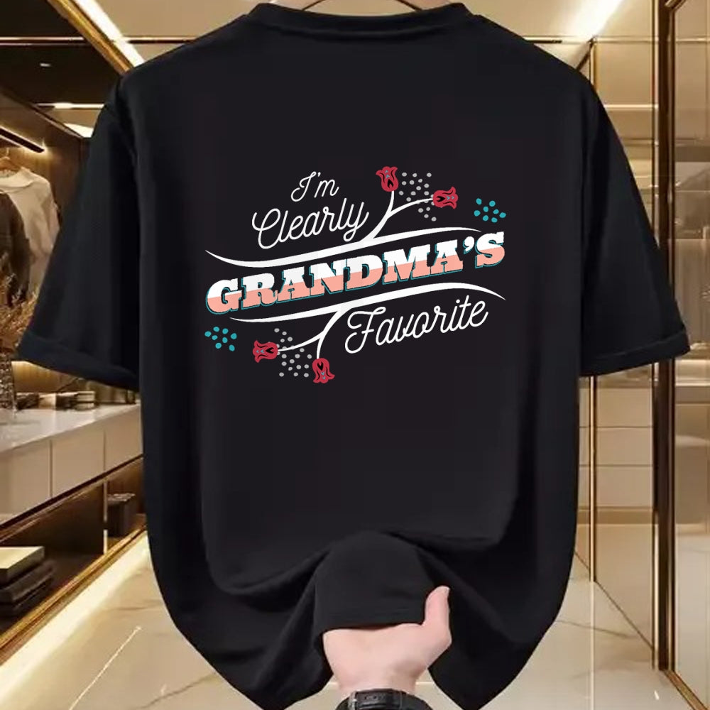 Best Grandpa Shirt, Proud Grandpa Unisex T-Shirt/Hoodie/Sweatshirt HLT00 -I'm Clearly Grandma's Favorite Granddaughter Grandma, T-Shirt