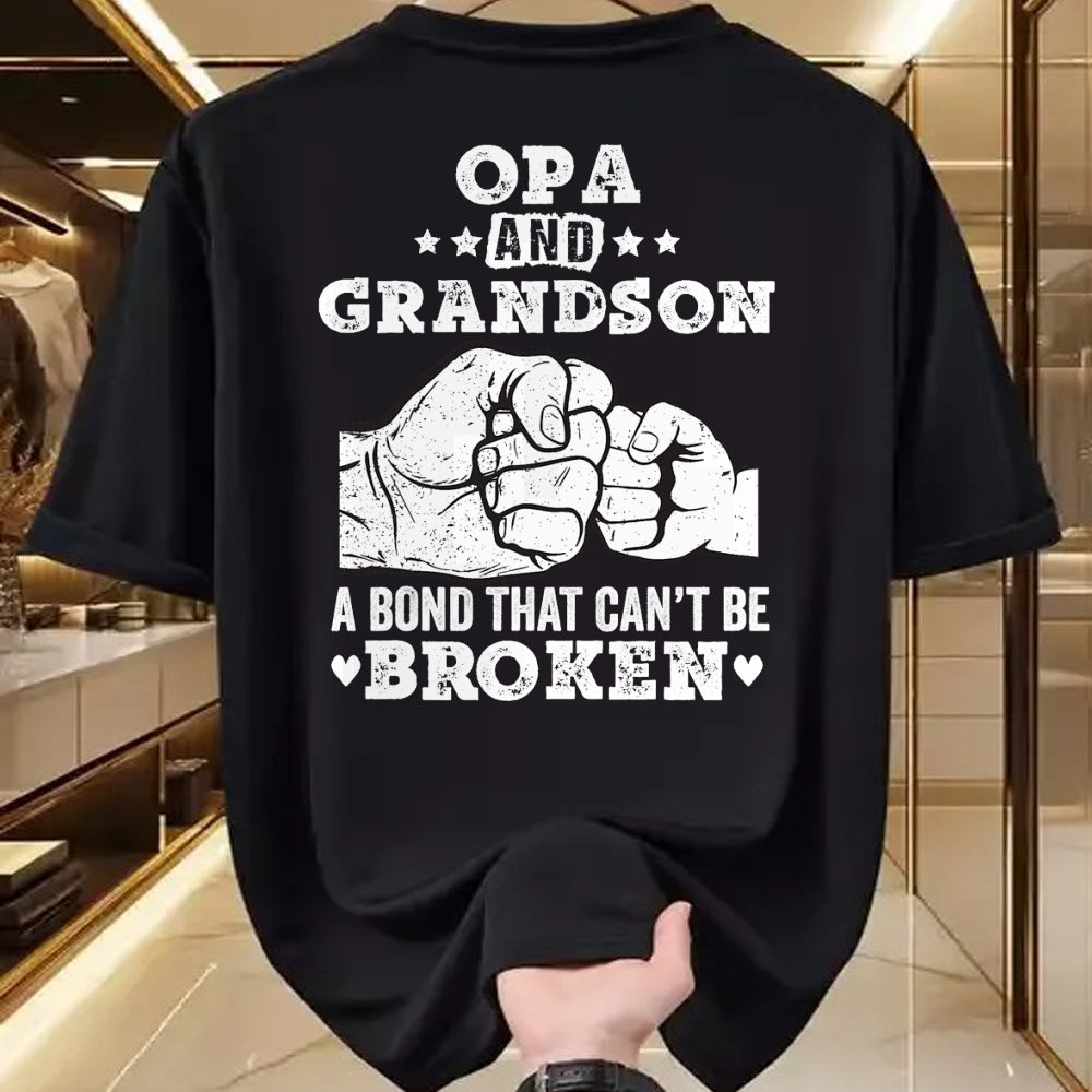 Best Grandpa Shirt, Proud Grandpa Unisex T-Shirt/Hoodie/Sweatshirt HLT00 - Opa and grandson a bond that cant be broken Grandpa gift T-Shirt