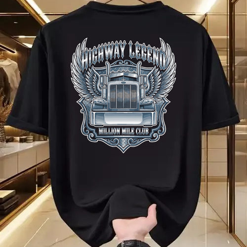 Best Truck Driver Life Shirt, Funny Trucker UnisexT-Shirt/Hoodie/Sweatshirt HLT00 - Million Mile Club Highway Legend Semi Truck Driver Trucker T-Shirt