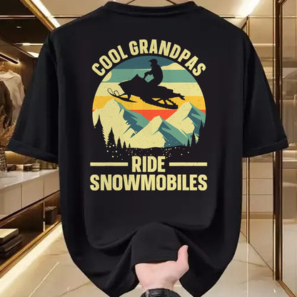 Best Grandpa Shirt, Proud Grandpa Unisex T-Shirt/Hoodie/Sweatshirt HLT00 - Cool Snowmobile Art For Men Grandpa Snowmobiling Snowmobile T-Shirt