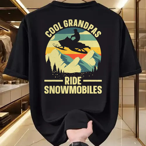 Best Grandpa Shirt, Proud Grandpa Unisex T-Shirt/Hoodie/Sweatshirt HLT00 - Cool Snowmobile Art For Men Grandpa Snowmobiling Snowmobile T-Shirt