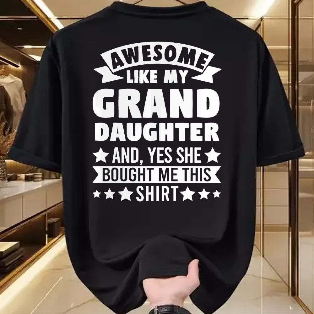 Best Grandpa Shirt, Proud Grandpa Unisex T-Shirt/Hoodie/Sweatshirt HLT00 - Awesome like my Granddaughter Grandpa Grandad T-Shirt