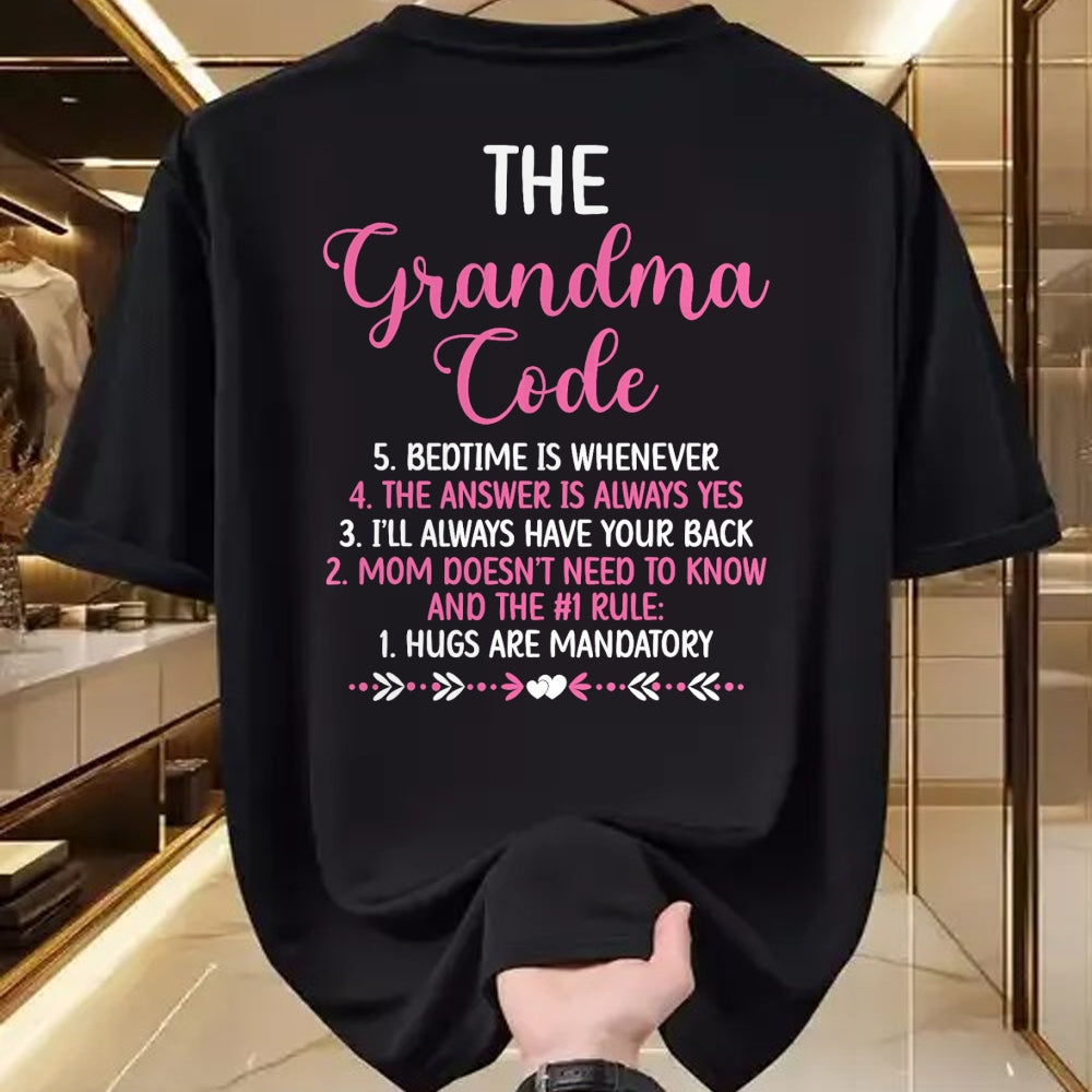 Best Grandma Shirt, Proud Grandma Unisex T-Shirt/Hoodie/Sweatshirt HLT00 - The Grandma Code Granny Grandmother Grandparent T-Shirt (1)