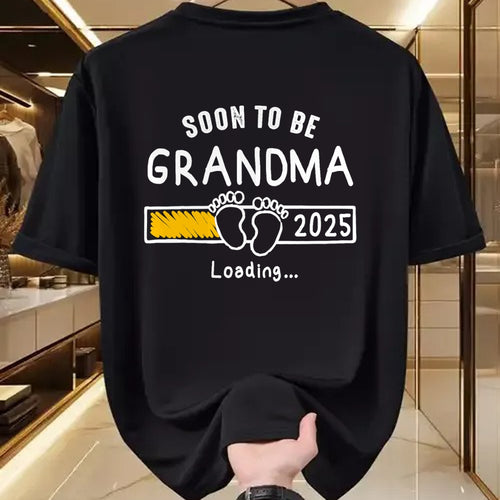 Best Grandpa Shirt, Proud Grandpa Unisex T-Shirt/Hoodie/Sweatshirt HLT00 - Soon to be Grandma 2025 Loading Promoted to Grandma 2025 T-Shirt
