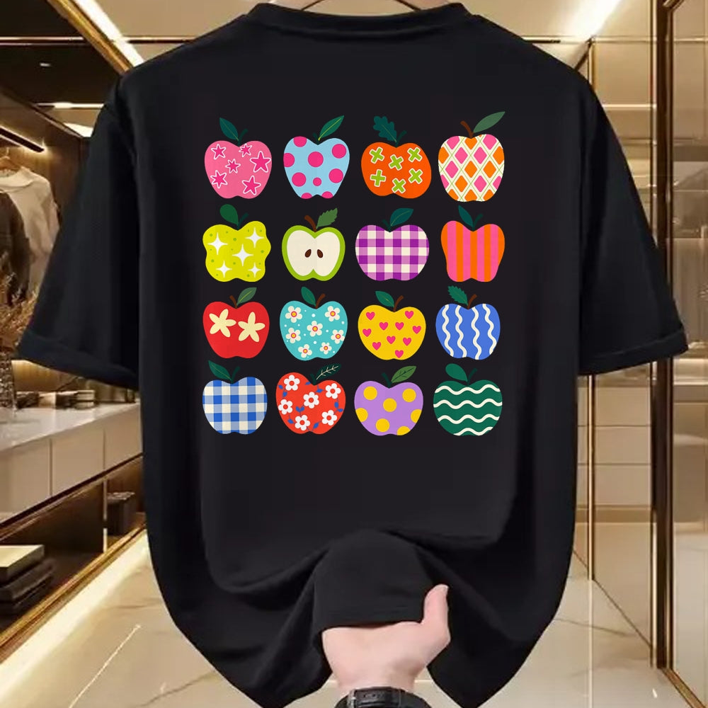 Best Teacher Shirt, Funny Teacher UnisexT-Shirt/Hoodie/Sweatshirt HLT00 - Cute Art Apples Back to School Teacher Student Funny Apple T-Shirt