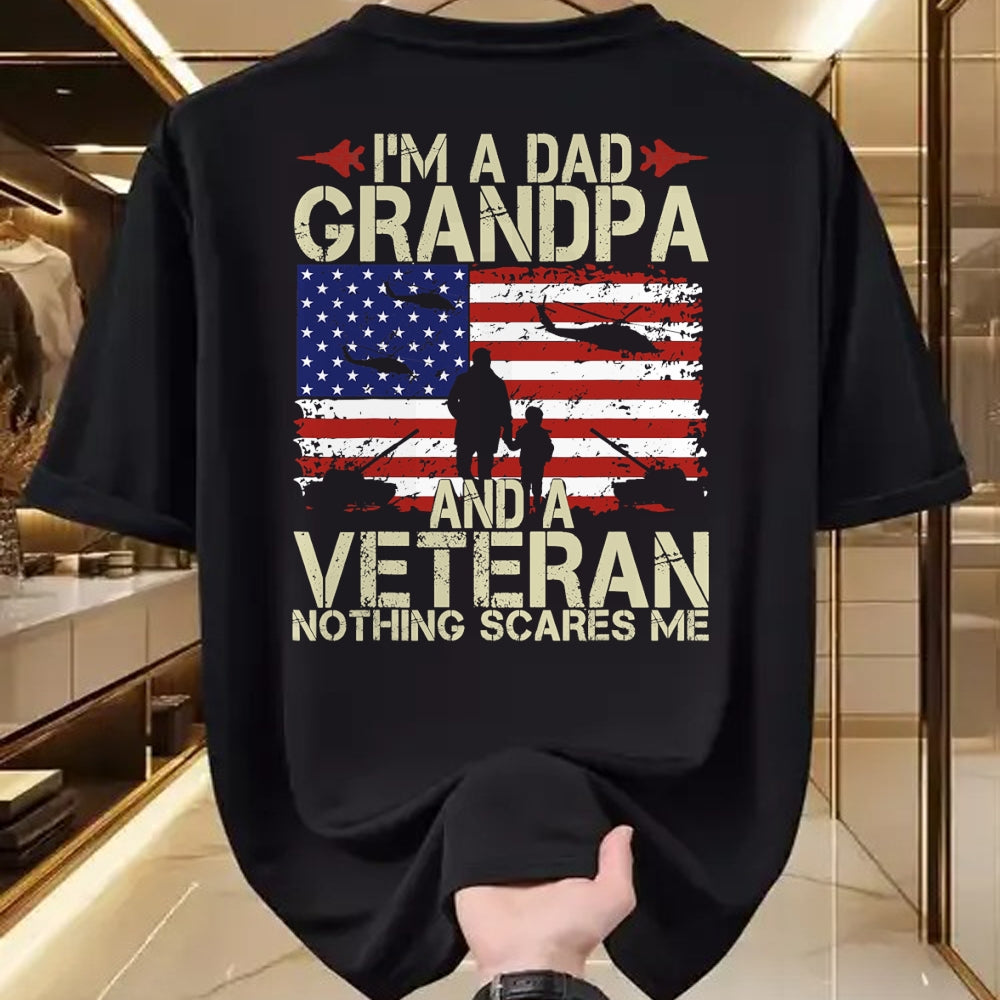 Best Grandpa Shirt, Proud Grandpa Unisex T-Shirt/Hoodie/Sweatshirt HLT00 - I'm A Dad Grandpa And Veteran Fathers Day Papa Grandpa Gifts T-Shirt