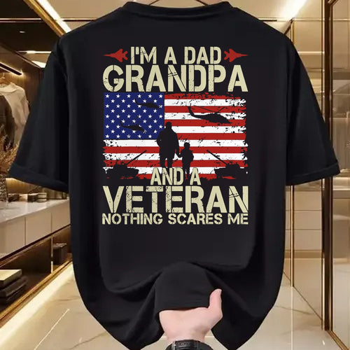 Best Grandpa Shirt, Proud Grandpa Unisex T-Shirt/Hoodie/Sweatshirt HLT00 - I'm A Dad Grandpa And Veteran Fathers Day Papa Grandpa Gifts T-Shirt