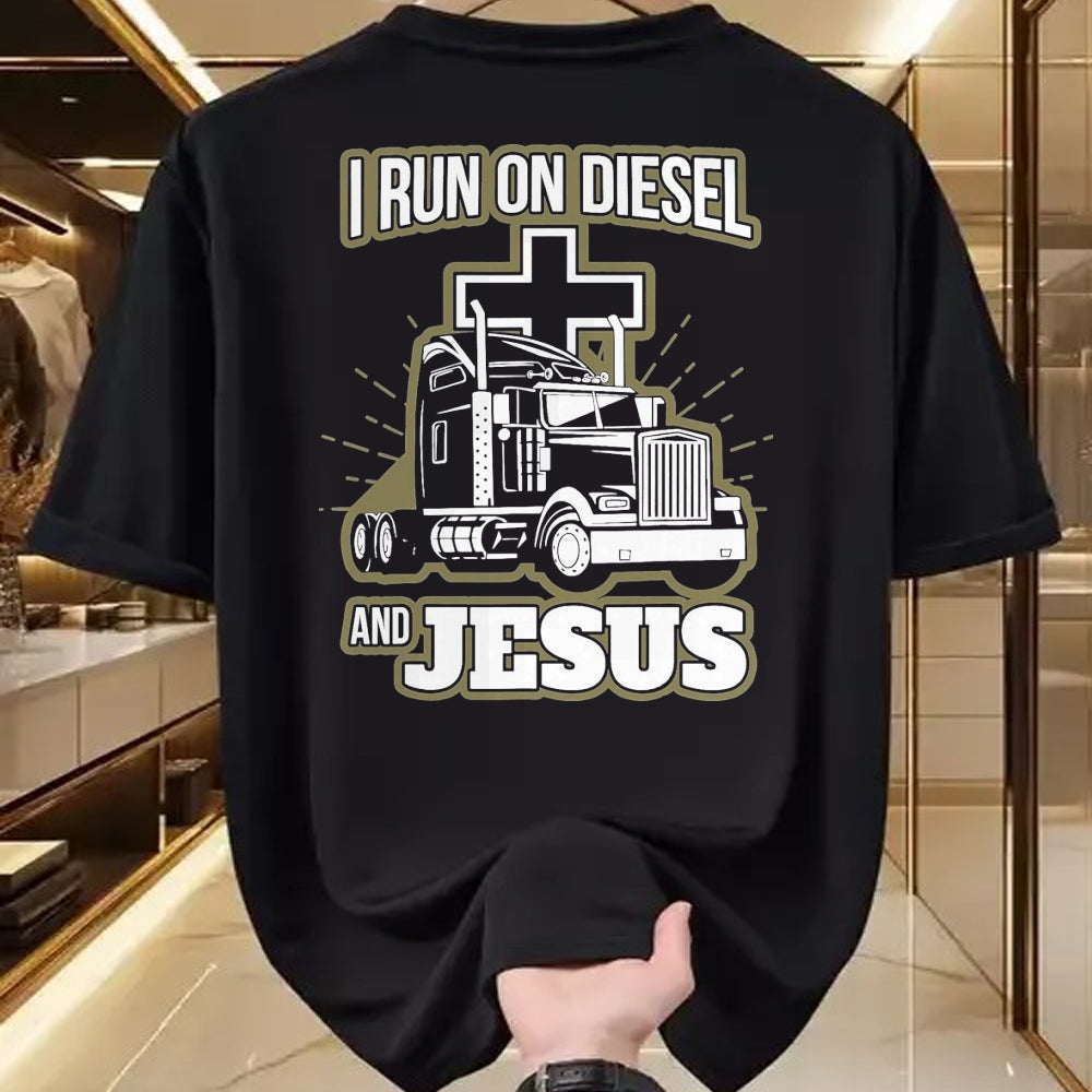 Best Truck Driver Life Shirt, Funny Trucker UnisexT-Shirt/Hoodie/Sweatshirt HLT00 - Jesus Truck Driver Christian Trucker T-Shirt, Men, Black, 3X-Large