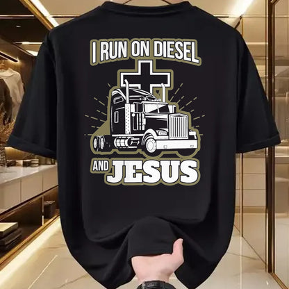 Best Truck Driver Life Shirt, Funny Trucker UnisexT-Shirt/Hoodie/Sweatshirt HLT00 - Jesus Truck Driver Christian Trucker T-Shirt, Men, Black, 3X-Large