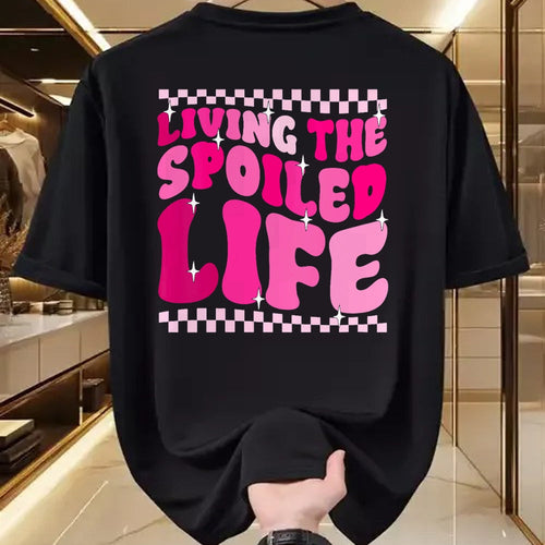 Best Wife Shirt, Wife and Husband Unisex T-Shirt/Hoodie/Sweatshirt HLT00 - Gift for wife T shirt, spoiled wife   Womens Living The Spoiled Life Spoiled Wife V-Neck T-Shirt (1)