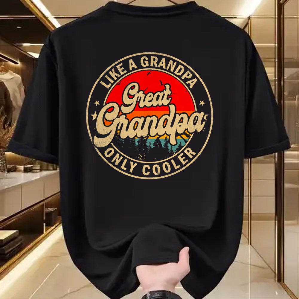 Best Grandpa Shirt, Proud Grandpa Unisex T-Shirt/Hoodie/Sweatshirt HLT00 - Great Grandpa Like A Grandpa Only Cooler Funny Grandpa T-Shirt (1)