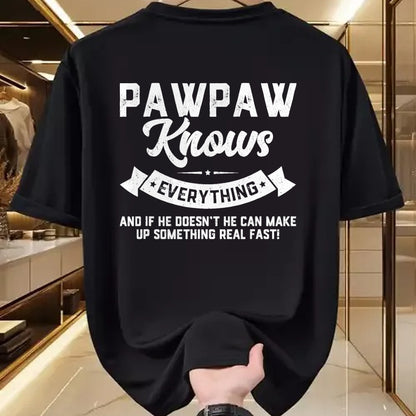 Best Grandpa Shirt, Proud Grandpa Unisex T-Shirt/Hoodie/Sweatshirt HLT00 - Pawpaw Knows Everything Shirt 60th Gift Funny Father's Day T-Shirt