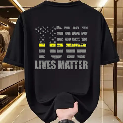 Best Truck Driver Life Shirt, Funny Trucker UnisexT-Shirt/Hoodie/Sweatshirt HLT00 - Tow Lives Matter Thin Yellow Line Tow Truck Driver Shirt T-Shirt, Men, Black, X-Large