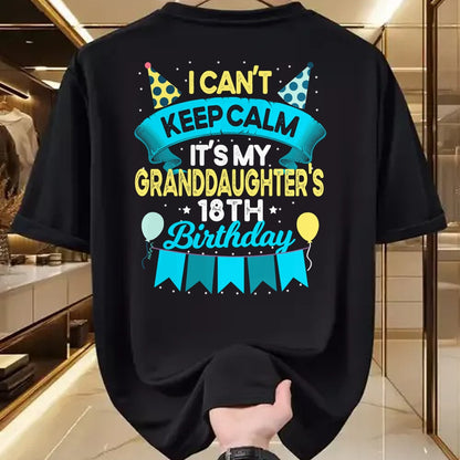 Best Grandpa Shirt, Proud Grandpa Unisex T-Shirt/Hoodie/Sweatshirt HLT00 -  It's My Granddaughter 18th Birthday Shirt Gift 18 Years Old T-Shirt