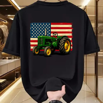 Best Farmer Life Shirt, Funny Farmer UnisexT-Shirt/Hoodie/Sweatshirt HLT00 - Farmer Tractor USA Flag 4th of July T-Shirt