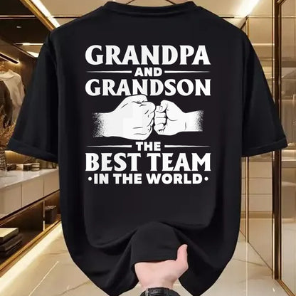 Best Grandpa Shirt, Proud Grandpa Unisex T-Shirt/Hoodie/Sweatshirt HLT00 - Father's Day Gift Grandpa The Man The Myth The Bad Influence T-Shirt