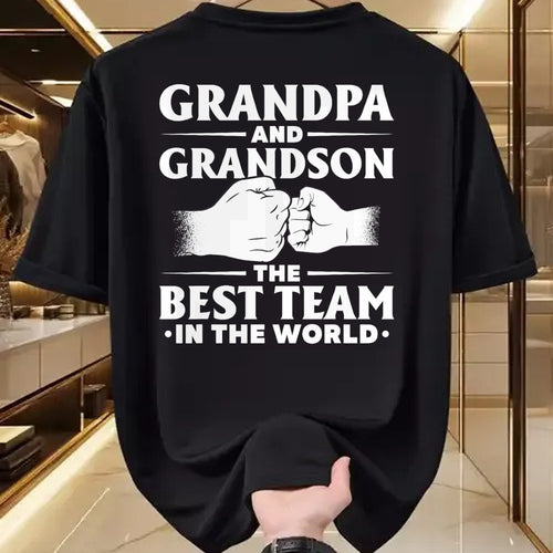 Best Grandpa Shirt, Proud Grandpa Unisex T-Shirt/Hoodie/Sweatshirt HLT00 - Father's Day Gift Grandpa The Man The Myth The Bad Influence T-Shirt