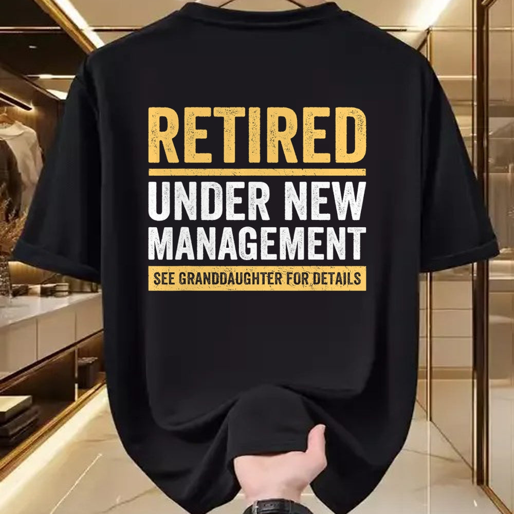 Best Grandpa Shirt, Proud Grandpa Unisex T-Shirt/Hoodie/Sweatshirt HLT00 - Retired Under New Management Granddaughter Grandma Grandpa T-Shirt