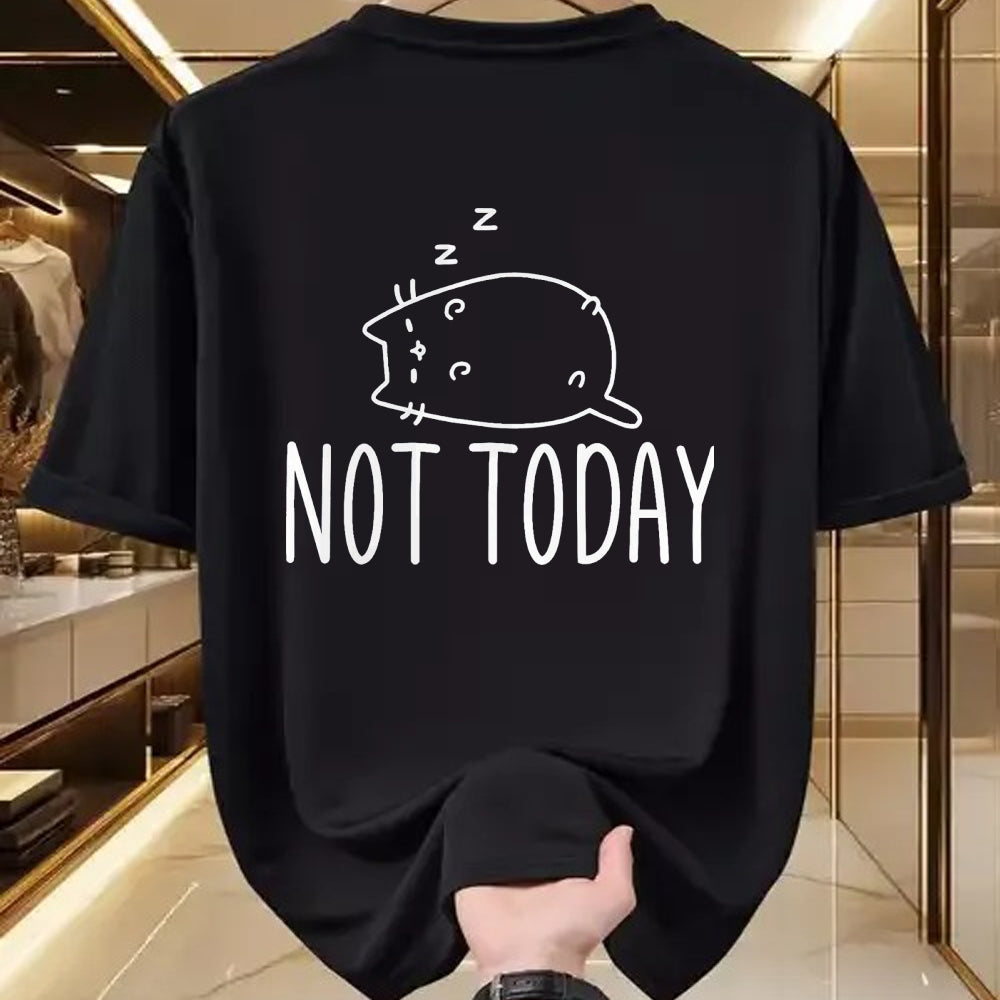 Cat Love Shirt, Funny Cat Lover Gift UnisexT-Shirt/Hoodie/Sweatshirt HLT00 - Not Today Crazy Cat T-Shirts Graphic Cute Funny T-Shirt, Men, Black, 4X-Large