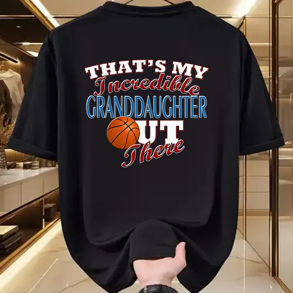 Best Grandpa Shirt, Proud Grandpa Unisex T-Shirt/Hoodie/Sweatshirt HLT00 - Awesome Basketball Granddaughter, Grandma & Grandpa T-Shirt