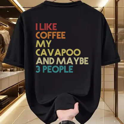 Dog Love Shirt, Dog Lover Gift T-Shirt/Hoodie/Sweatshirt HLT00 - Cavapoo Dog Owner Coffee Lovers Funny Quote Vintage Retro T-Shirt