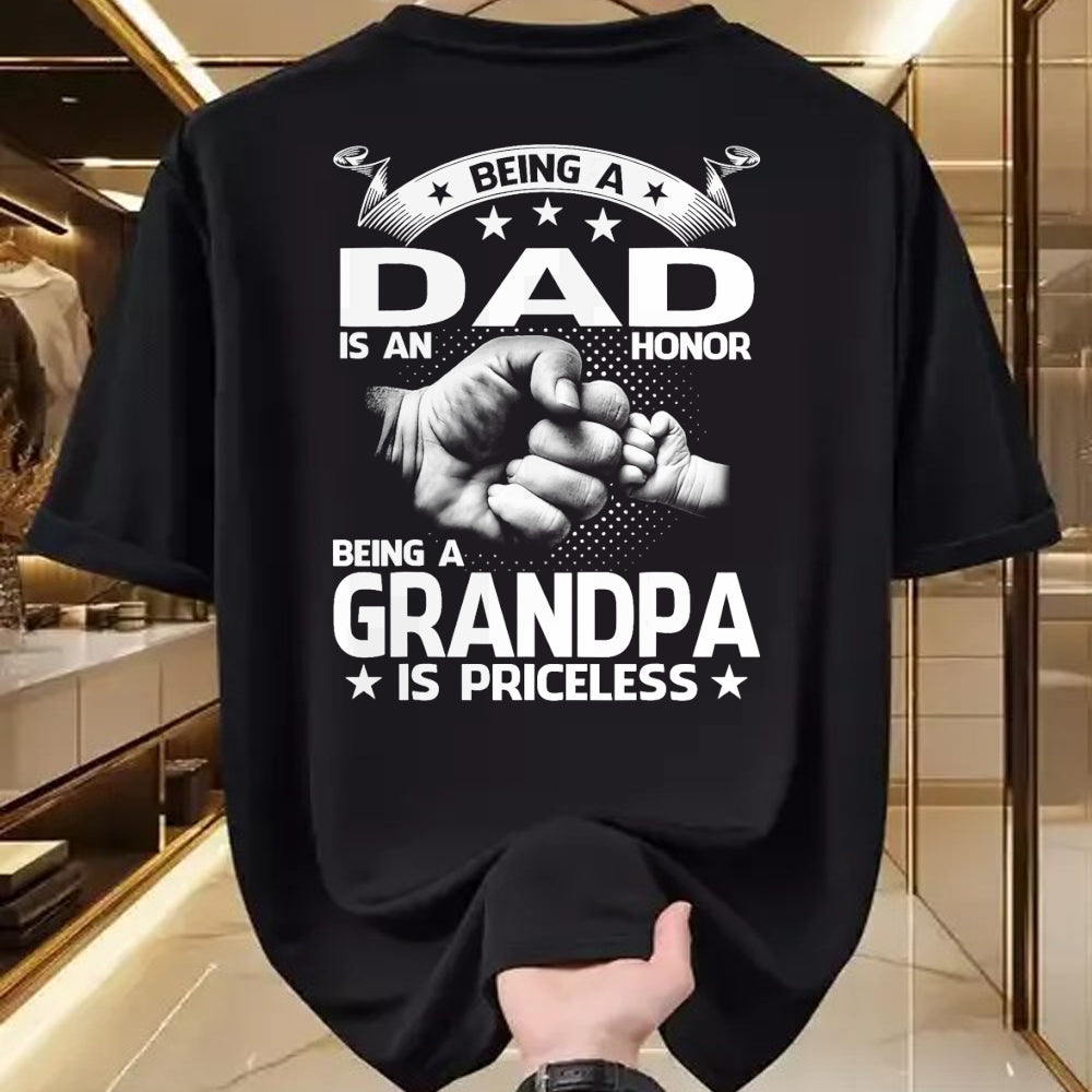 Best Grandpa Shirt, Proud Grandpa Unisex T-Shirt/Hoodie/Sweatshirt HLT00 -Being A Dad Is An Honor Being A Grandpa Is Priceless T-Shirt