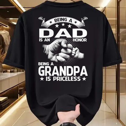 Best Grandpa Shirt, Proud Grandpa Unisex T-Shirt/Hoodie/Sweatshirt HLT00 -Being A Dad Is An Honor Being A Grandpa Is Priceless T-Shirt