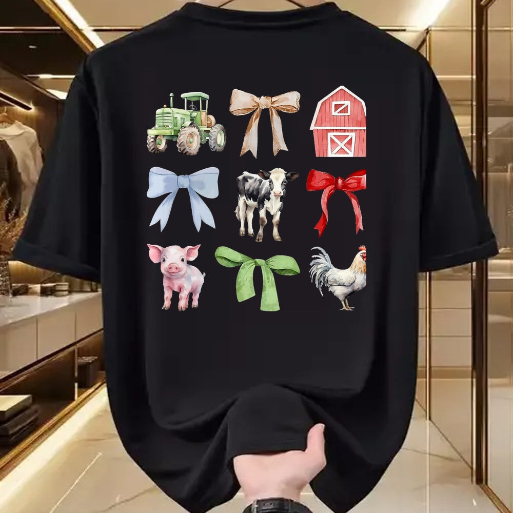 Best Farmer Life Shirt, Funny Farmer UnisexT-Shirt/Hoodie/Sweatshirt HLT00 - Cute Farm Animals Cow Pig Chicken Coquette Farmer Country T-Shirt, Men, Black, 3X-Large