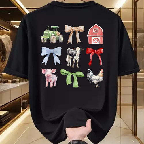 Best Farmer Life Shirt, Funny Farmer UnisexT-Shirt/Hoodie/Sweatshirt HLT00 - Cute Farm Animals Cow Pig Chicken Coquette Farmer Country T-Shirt, Men, Black, 3X-Large