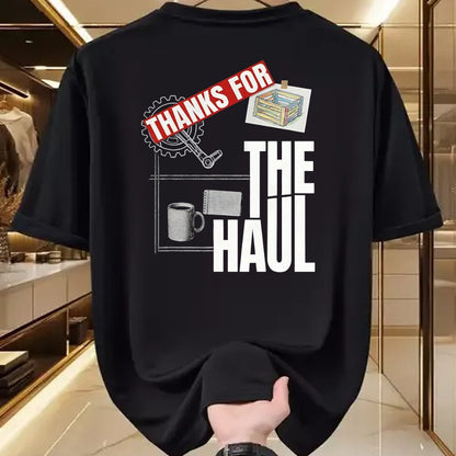 Best Truck Driver Life Shirt, Funny Trucker UnisexT-Shirt/Hoodie/Sweatshirt HLT00 - Thanks For The Haul Patriotic Truck Driver Appreciation Week T-Shirt, Men, Black, X-Large
