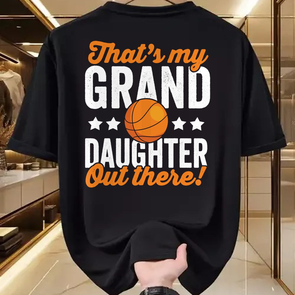 Best Grandpa Shirt, Proud Grandpa Unisex T-Shirt/Hoodie/Sweatshirt HLT00 -Basketball Player Grandma Grandpa Basketball Granddaughter Long Sleeve T-Shirt