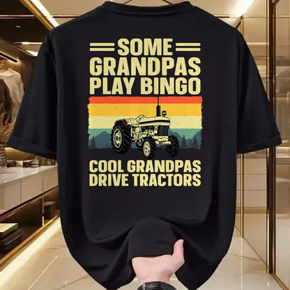Best Grandpa Shirt, Proud Grandpa Unisex T-Shirt/Hoodie/Sweatshirt HLT00 - Cool Tractor Art For Grandpa Men Farming Farmer Farm Tractor T-Shirt