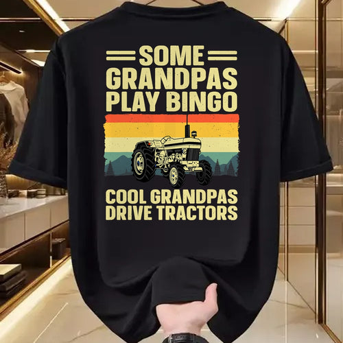 Best Grandpa Shirt, Proud Grandpa Unisex T-Shirt/Hoodie/Sweatshirt HLT00 - Cool Tractor Art For Grandpa Men Farming Farmer Farm Tractor T-Shirt