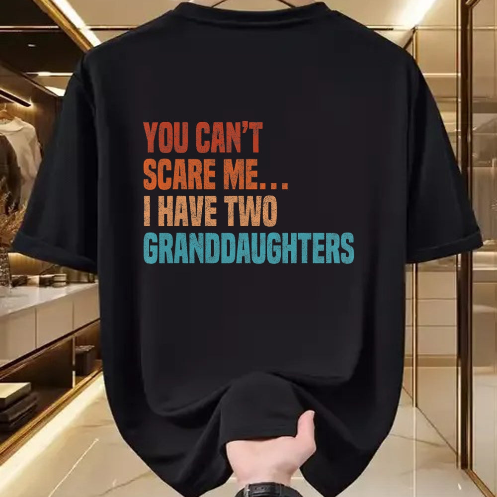 Best Grandma Shirt, Proud Grandma Unisex T-Shirt/Hoodie/Sweatshirt HLT00 - You Can't Scare Me I Have Two Granddaughters Vintage Funny T-Shirt
