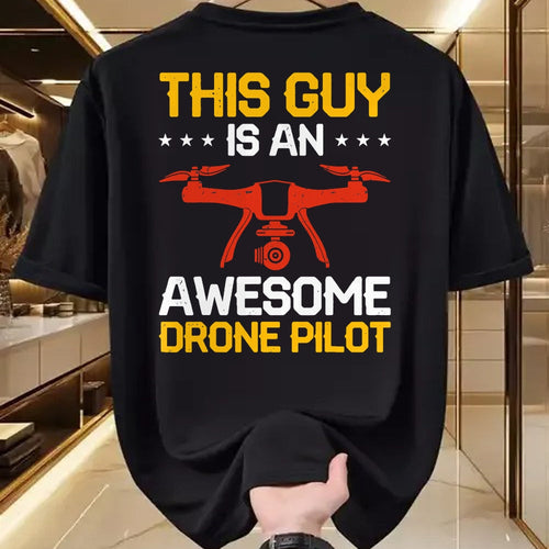Best Wife Shirt, Wife and Husband Unisex T-Shirt/Hoodie/Sweatshirt HLT00 - This Guy Is An Awesome Drone Pilot T-Shirt