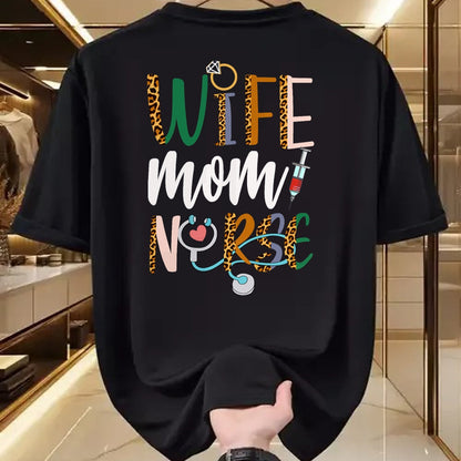Funny Nurse Shirt, Nurse Unisex T-Shirt/Hoodie/Sweatshirt HLT00 - Wife Mom Nurse Womens RN LPN Mothers Day For Nurses T-Shirt