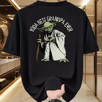 Best Grandpa Shirt, Proud Grandpa Unisex T-Shirt/Hoodie/Sweatshirt HLT00 - Star Wars Yoda Best Grandpa Ever Portrait Disney+ T-Shirt