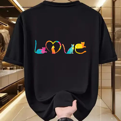 Cat Love Shirt, Funny Cat Lover Gift UnisexT-Shirt/Hoodie/Sweatshirt HLT00 - Love Cats Colorful Watercolor Decoration Cute Cat Toy T-Shirt
