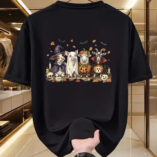 Best Farmer Life Shirt, Funny Farmer UnisexT-Shirt/Hoodie/Sweatshirt HLT00 - Halloween Farm Animals Cow Pig Sheep Goat Fall Farmer Spooky Long Sleeve T-Shirt