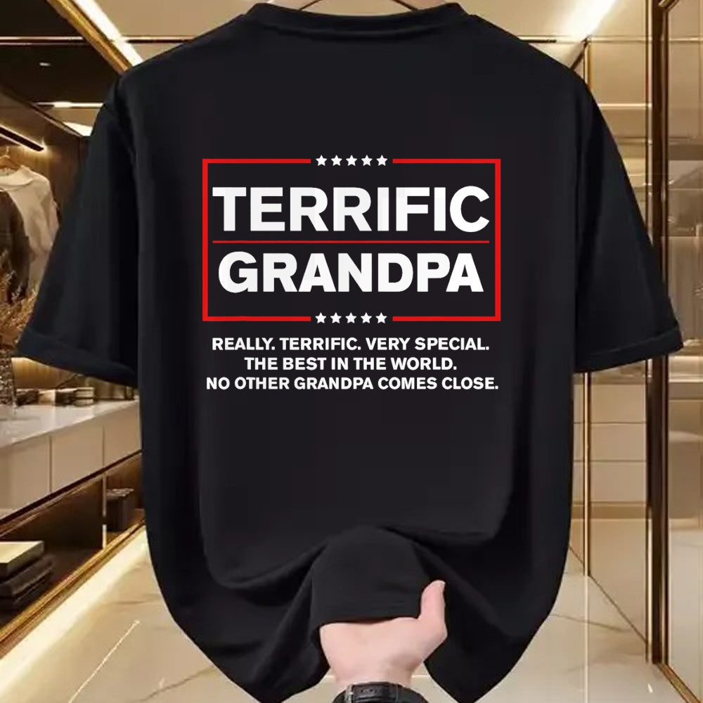 Best Grandpa Shirt, Proud Grandpa Unisex T-Shirt/Hoodie/Sweatshirt HLT00 - Terrific Grandpa - Funny Donald Trump Campaign Style T-Shirt