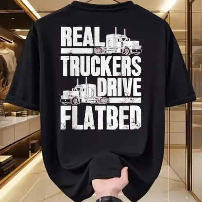 Best Truck Driver Life Shirt, Funny Trucker UnisexT-Shirt/Hoodie/Sweatshirt HLT00 - Real Truckers Drive Flatbed Gift The Best Truck Driver T-Shirt, Women, Black, Medium
