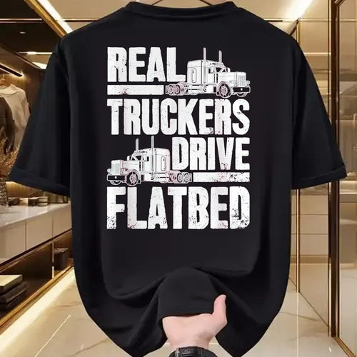 Best Truck Driver Life Shirt, Funny Trucker UnisexT-Shirt/Hoodie/Sweatshirt HLT00 - Real Truckers Drive Flatbed Gift The Best Truck Driver T-Shirt, Women, Black, Medium