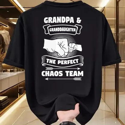 Best Grandpa Shirt, Proud Grandpa Unisex T-Shirt/Hoodie/Sweatshirt HLT00 - Grandpa Granddaughter A Perfect Chaos Team Gift T-Shirt