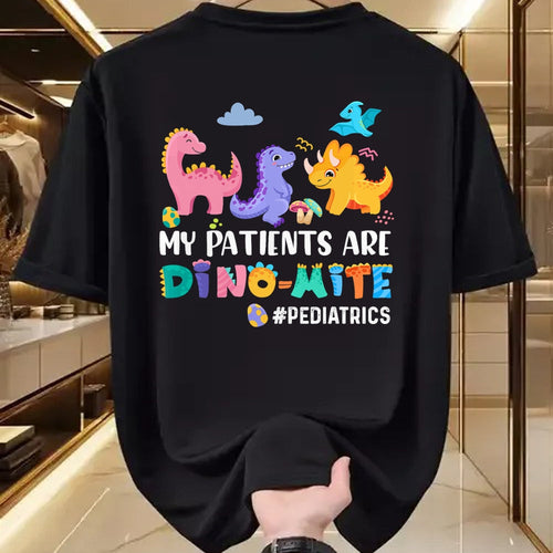 Funny Nurse Shirt, Nurse Unisex T-Shirt/Hoodie/Sweatshirt HLT00 - Pediatric Nurse PEDS Nursing Appreciation Pediatric Dinosaur T-Shirt