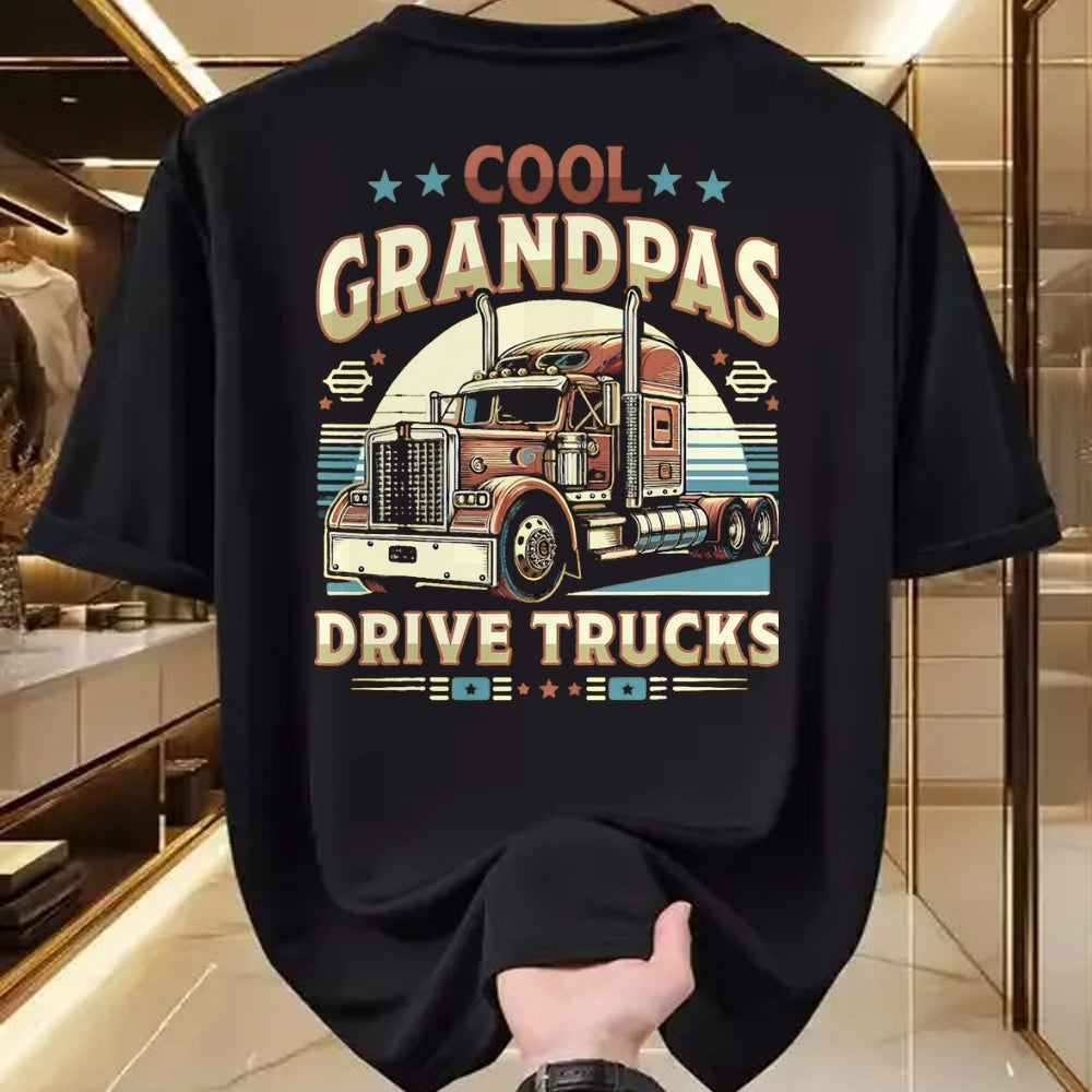 Best Truck Driver Life Shirt, Funny Trucker UnisexT-Shirt/Hoodie/Sweatshirt HLT00 - Cool Grandpas Drive Trucks Trucker Truck Driver Outfit T-Shirt, Men, Black, 3X-Large